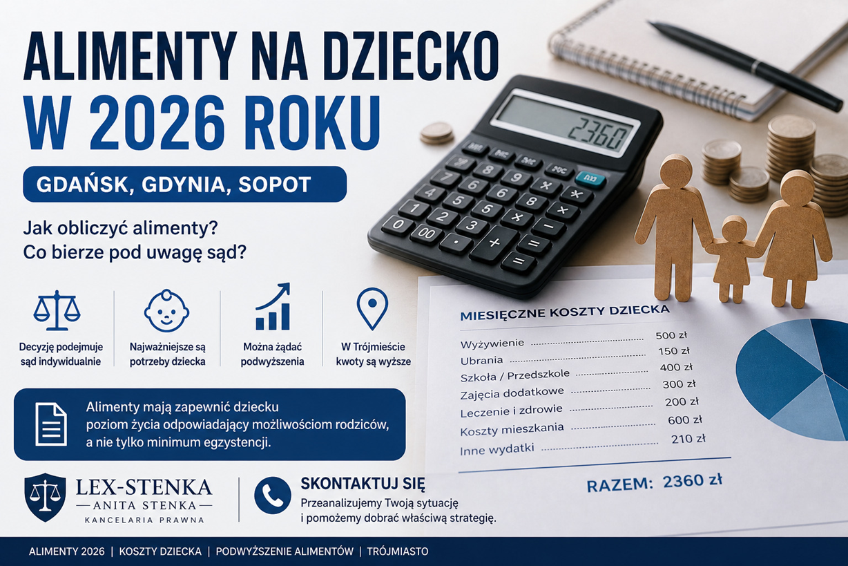 Ile wynoszą alimenty w 2026 roku? Aktualne stawki i przykłady