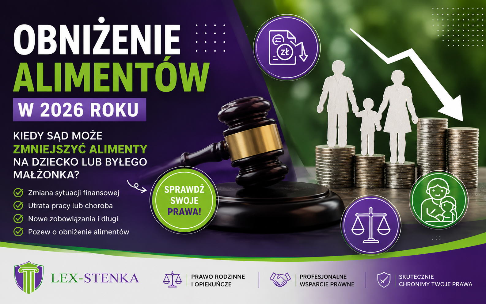 💸⚖️ Jak obniżyć alimenty w 2026 roku? Kiedy sąd może zmniejszyć alimenty na dziecko lub byłego małżonka – praktyczny poradnik