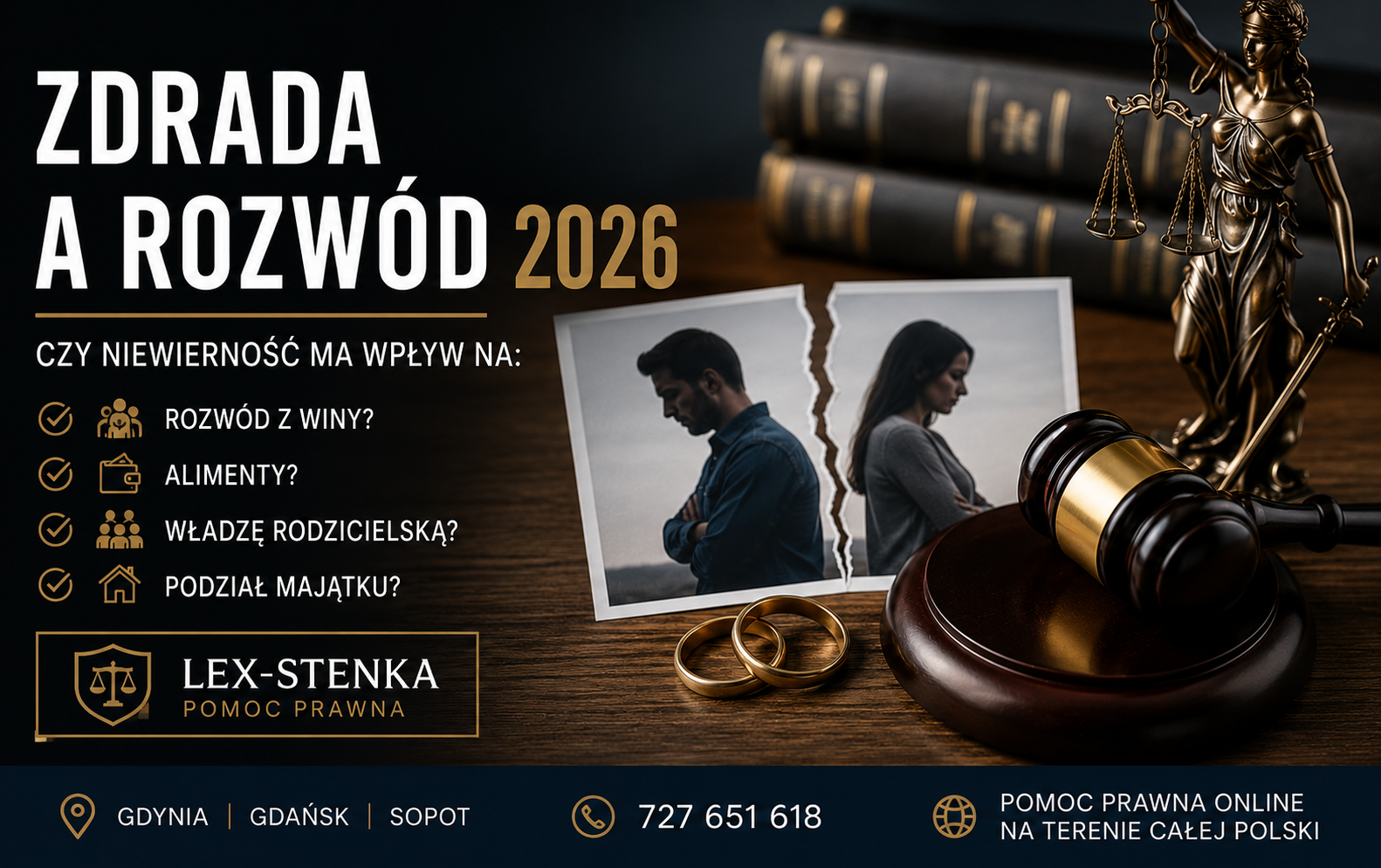 💔⚖️ Zdrada a rozwód w 2026 roku – czy niewierność ma wpływ na winę, alimenty i podział majątku?